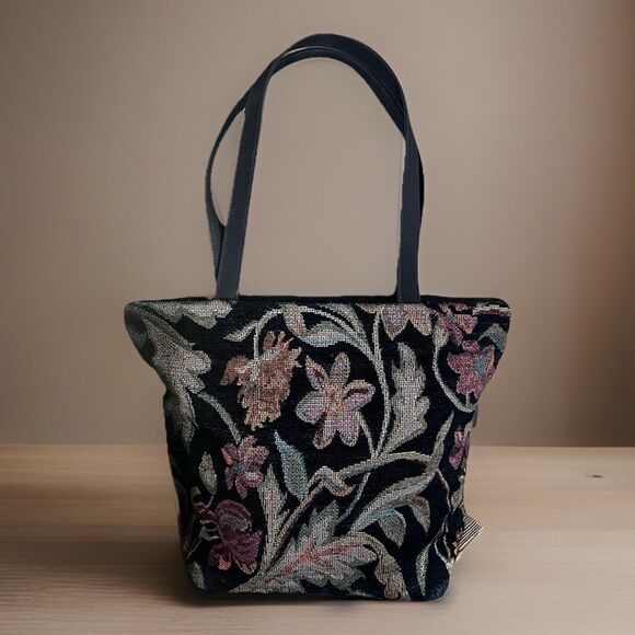 Danny K Beverly Hills, Black Earth Tone Tapestry Shoulder/ Tote Bag. USA MADE - Picture 2 of 14